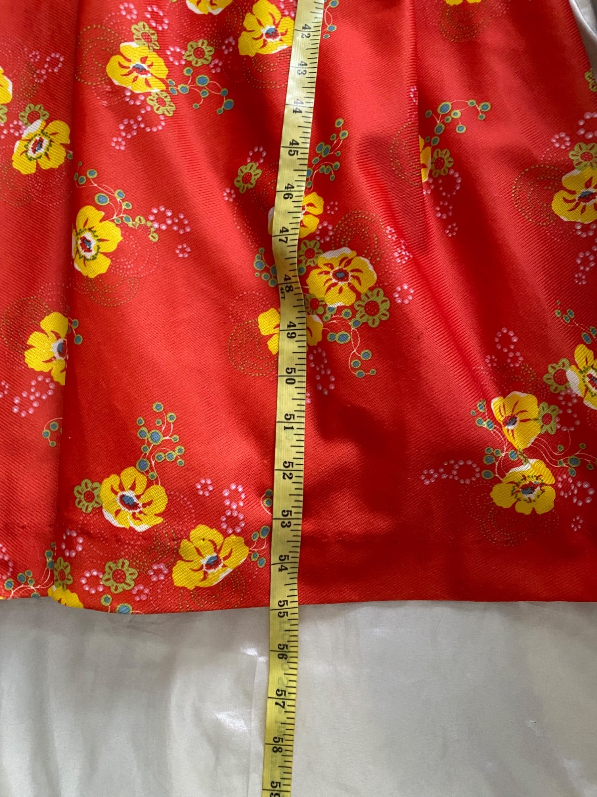 Rare Vintage 1970s Orange Floral Maxi Dress Jacket Hooded Boho Unique Small