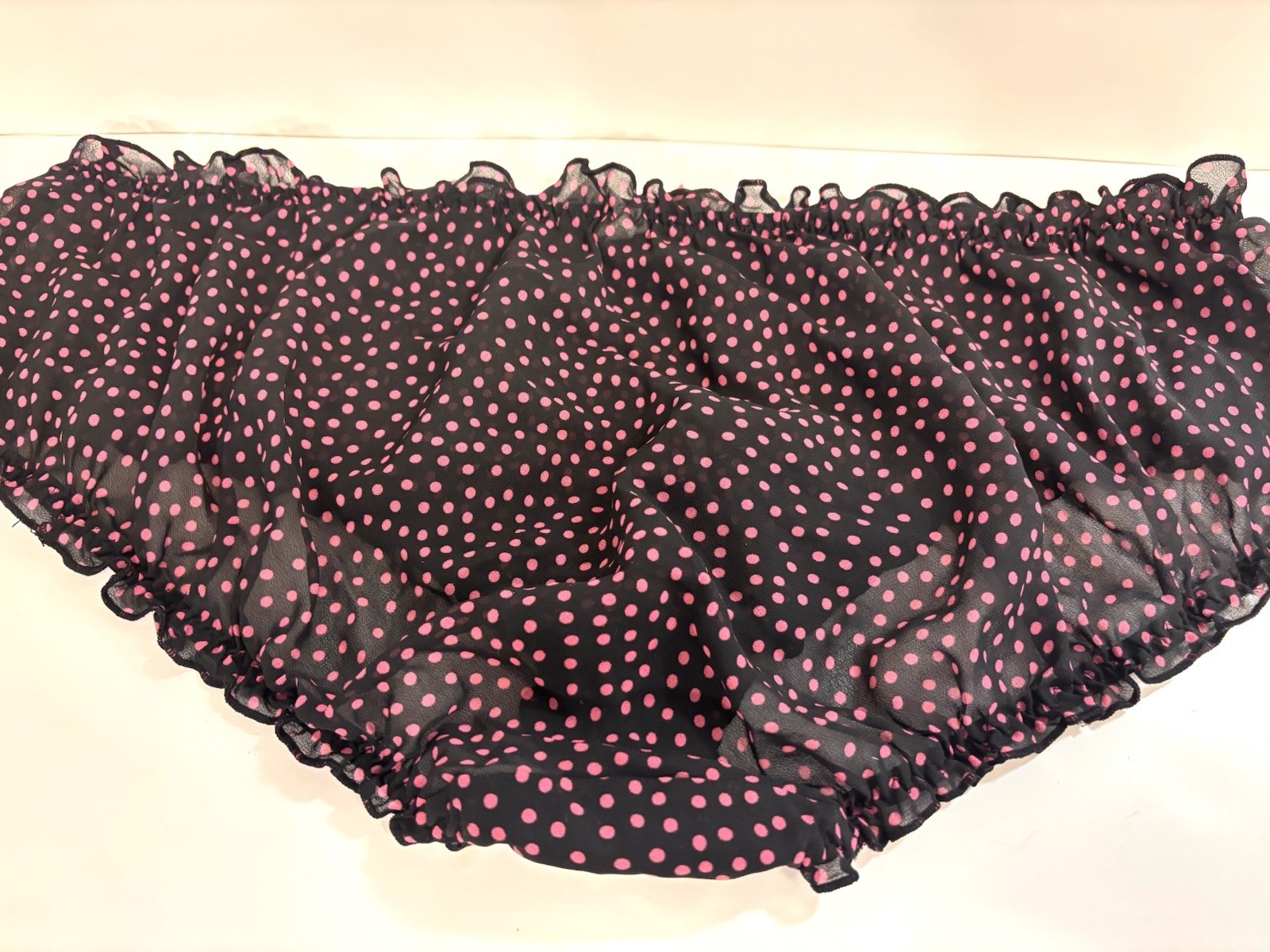 Vtg Avenue SHEER Baby Girl Bikini Panties sz 26/28 Sissy Ruffled 36 To 60” Waist