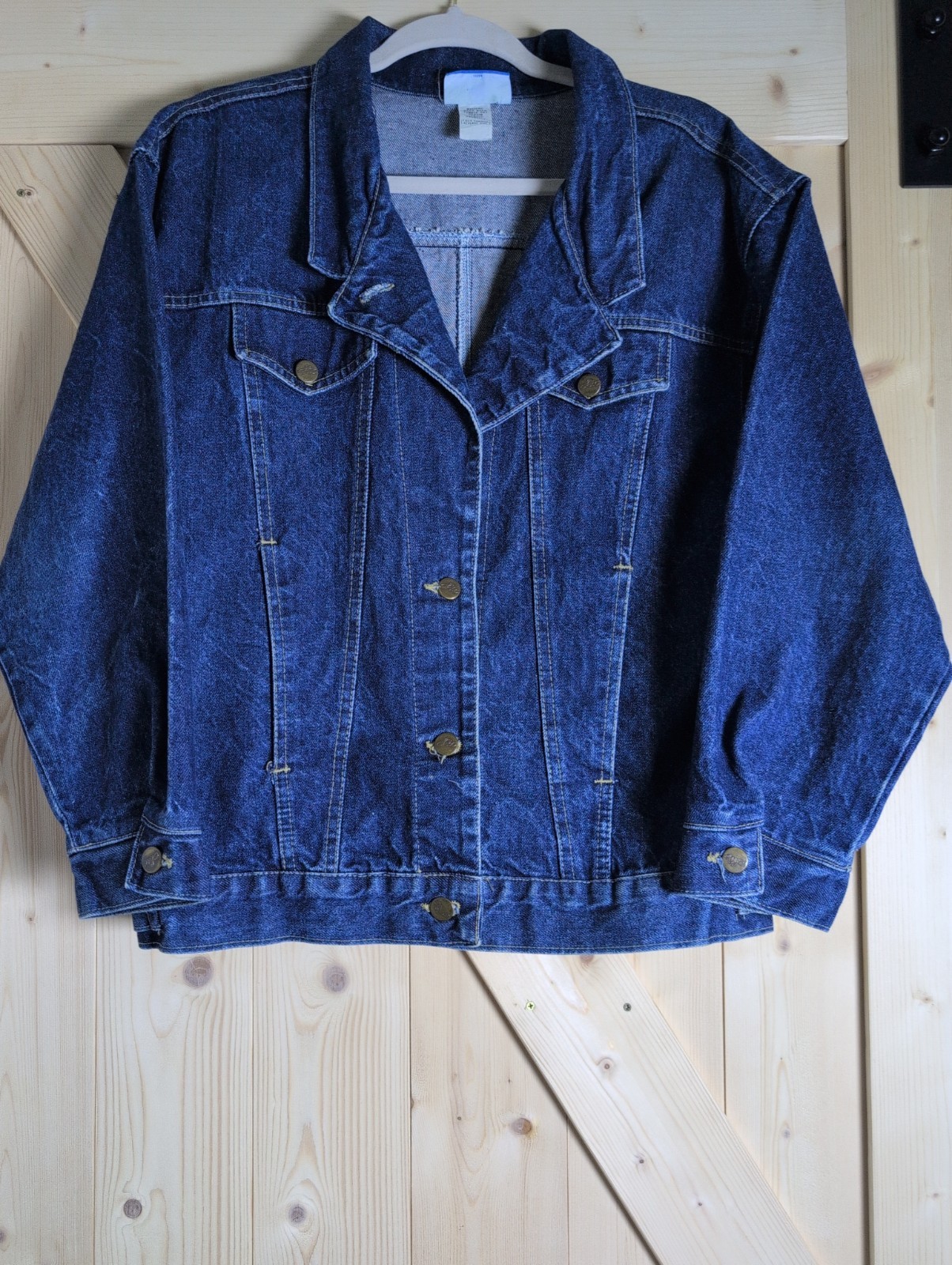 Vintage Women’s Blue jean jacket Sunset Blues made by Chic S Medium