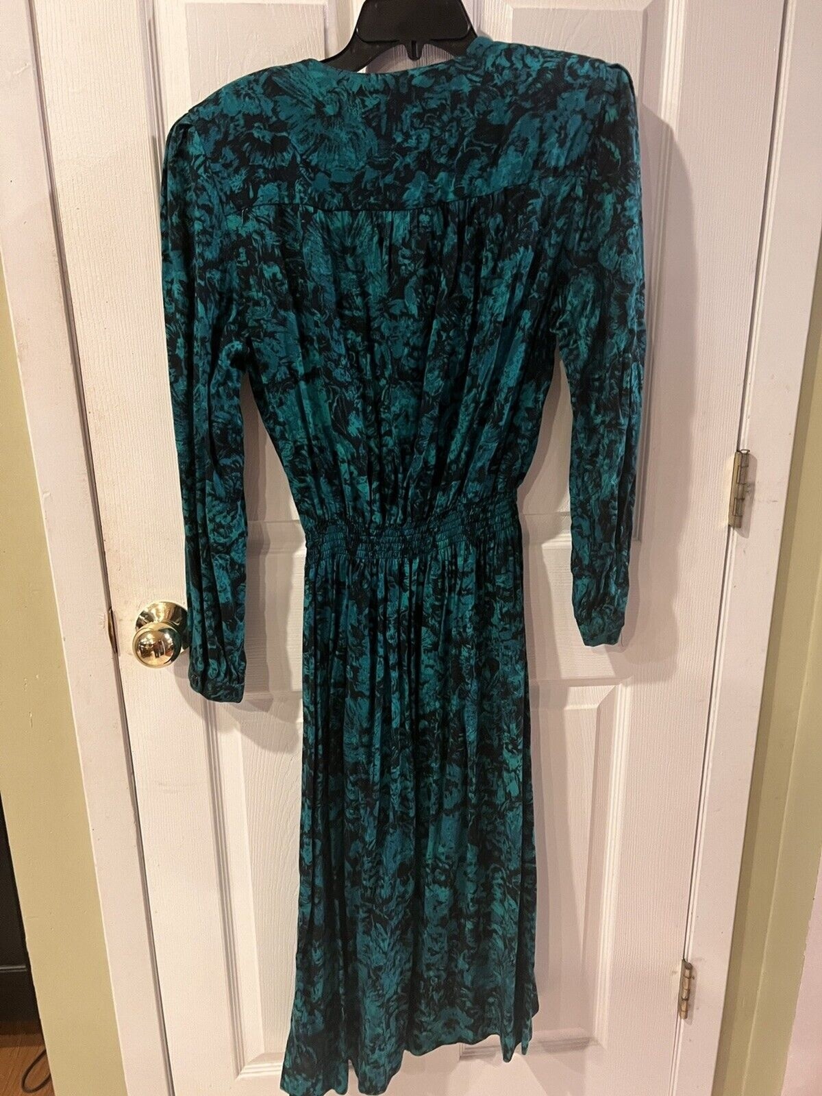 VIRGO II Dress Womens Sz 12 Shoulder Pads Flowy Whimsy dark romantic Vintage Y2K