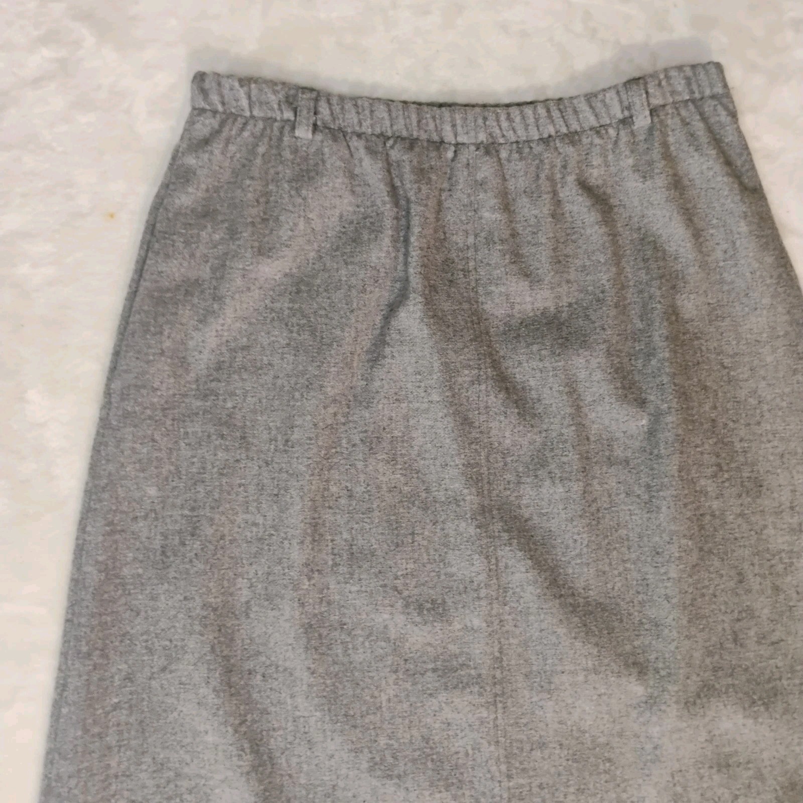 Vintage The Tog Shop Wool Skirt Gray Midi A-Line Size 12 USA Classic Minimalist