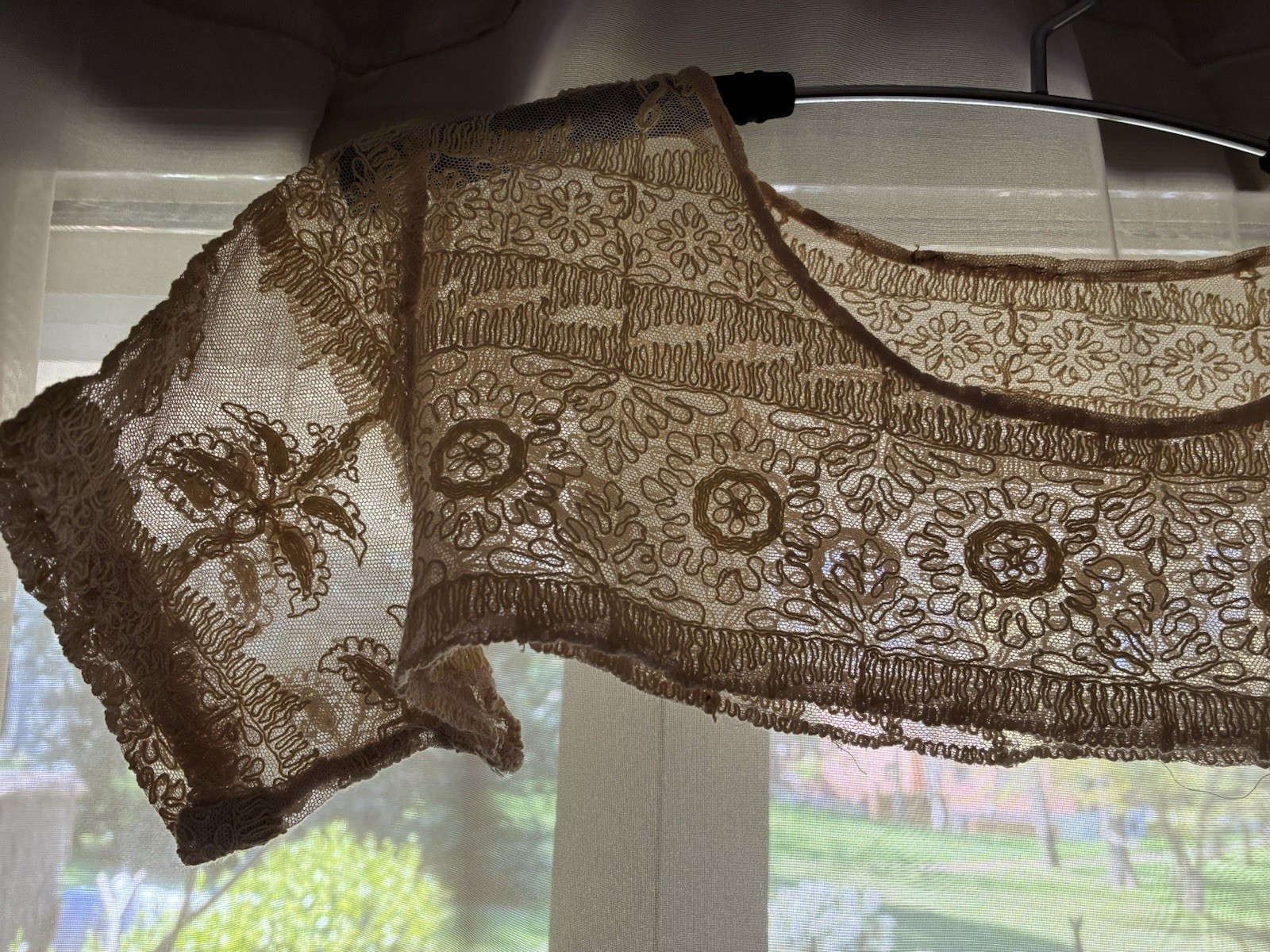 Antique Corded Hand Made European Lace Bodice Over 100 Yrs Old Small Size Cream