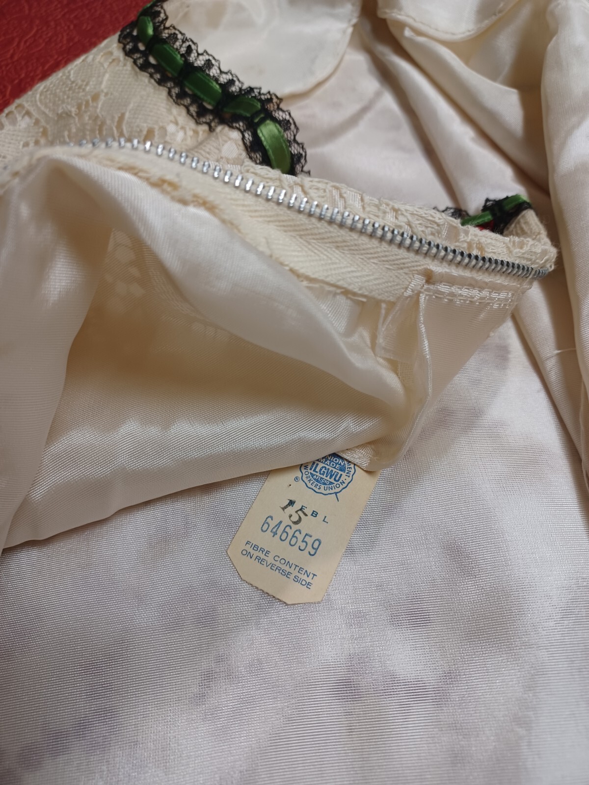 True VTG Mid-century 1960s Lace Mini Dress MCM Mod Union Label Ivory Small ~FLAW