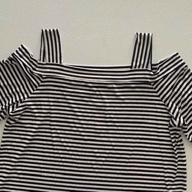 Chico’s Coastal Preppy Stripe Top XL Nautical Yacht Club Hamptons Chic NWT