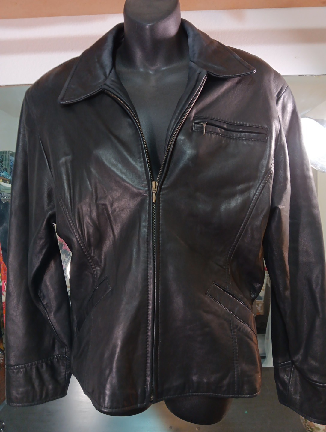 vintage Womens Luis Alvear LEATHER LAMBSKIN Jacket L