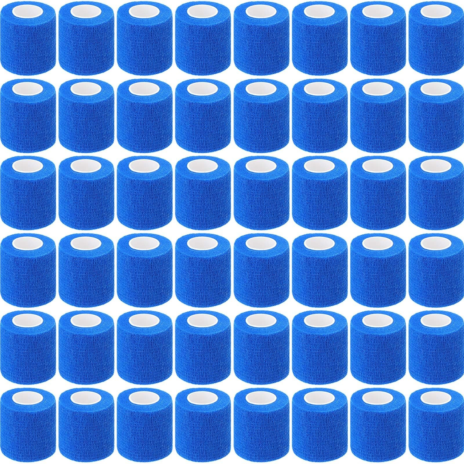 Treela 48-Pack 2″x5yds Self-Adhesive Elastic Athletic Wrap Bandage Bulk Tape