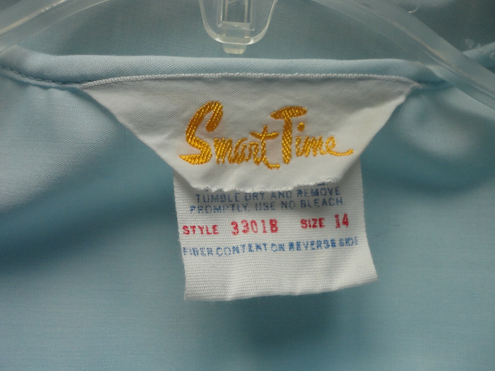 Vintage Smart Time Robe Poly And Cotton Size 14 Snap Front Closure Embroidery