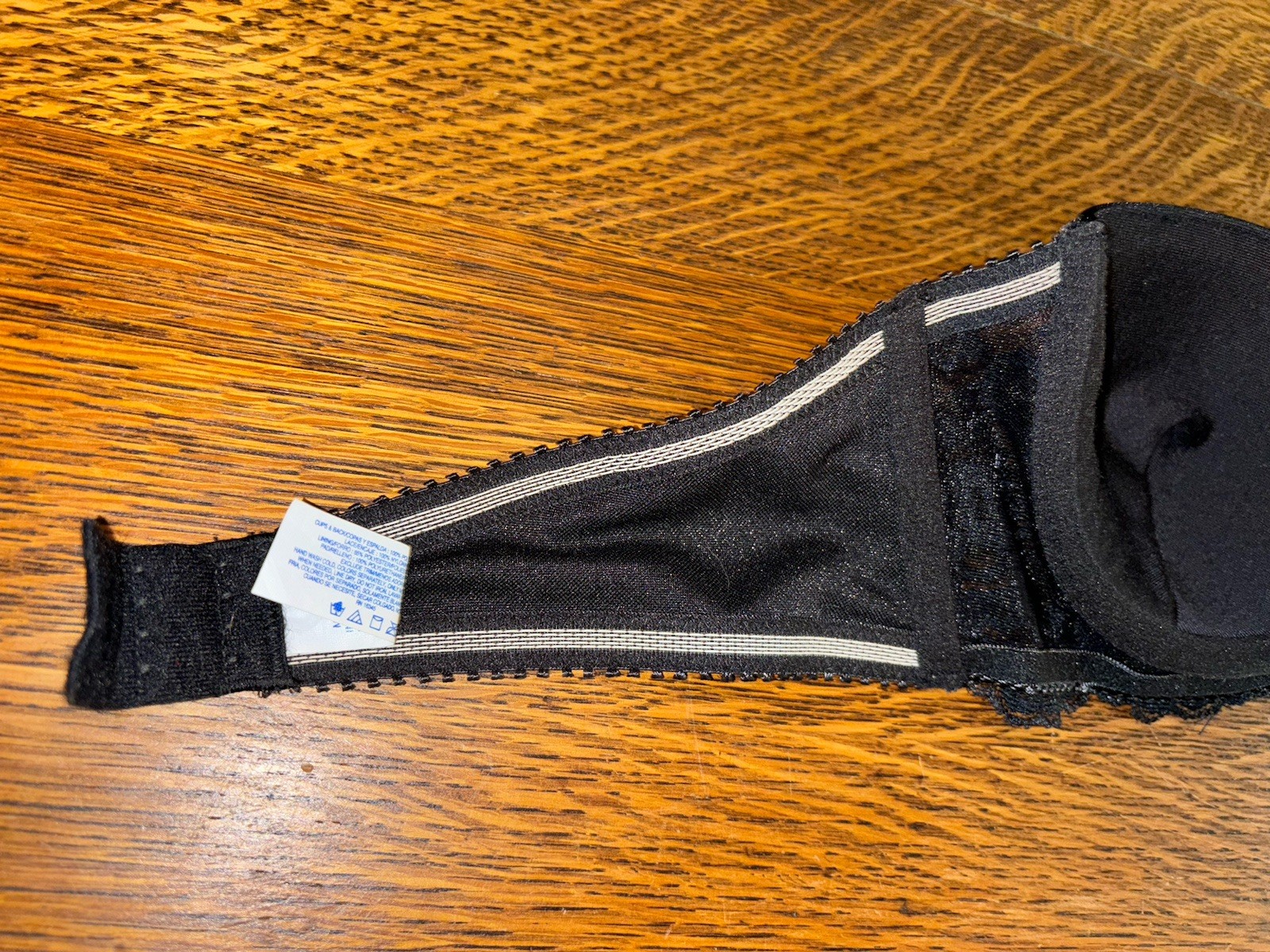 Vintage Bestform Strapless Padded Underwire Bra Black Sz 34B