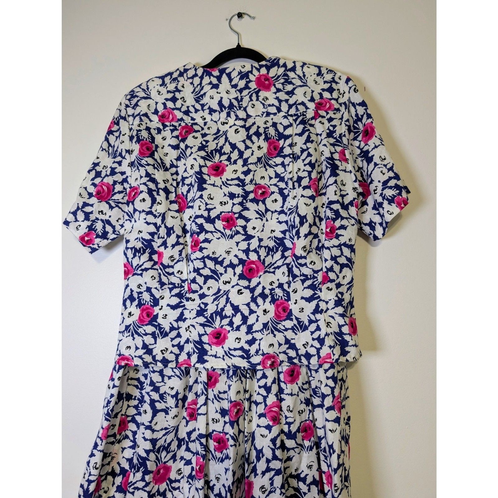 VTG J Jill Floral Skirt Set Small Cottagecore Cotton USA Matching 2pc Romantic