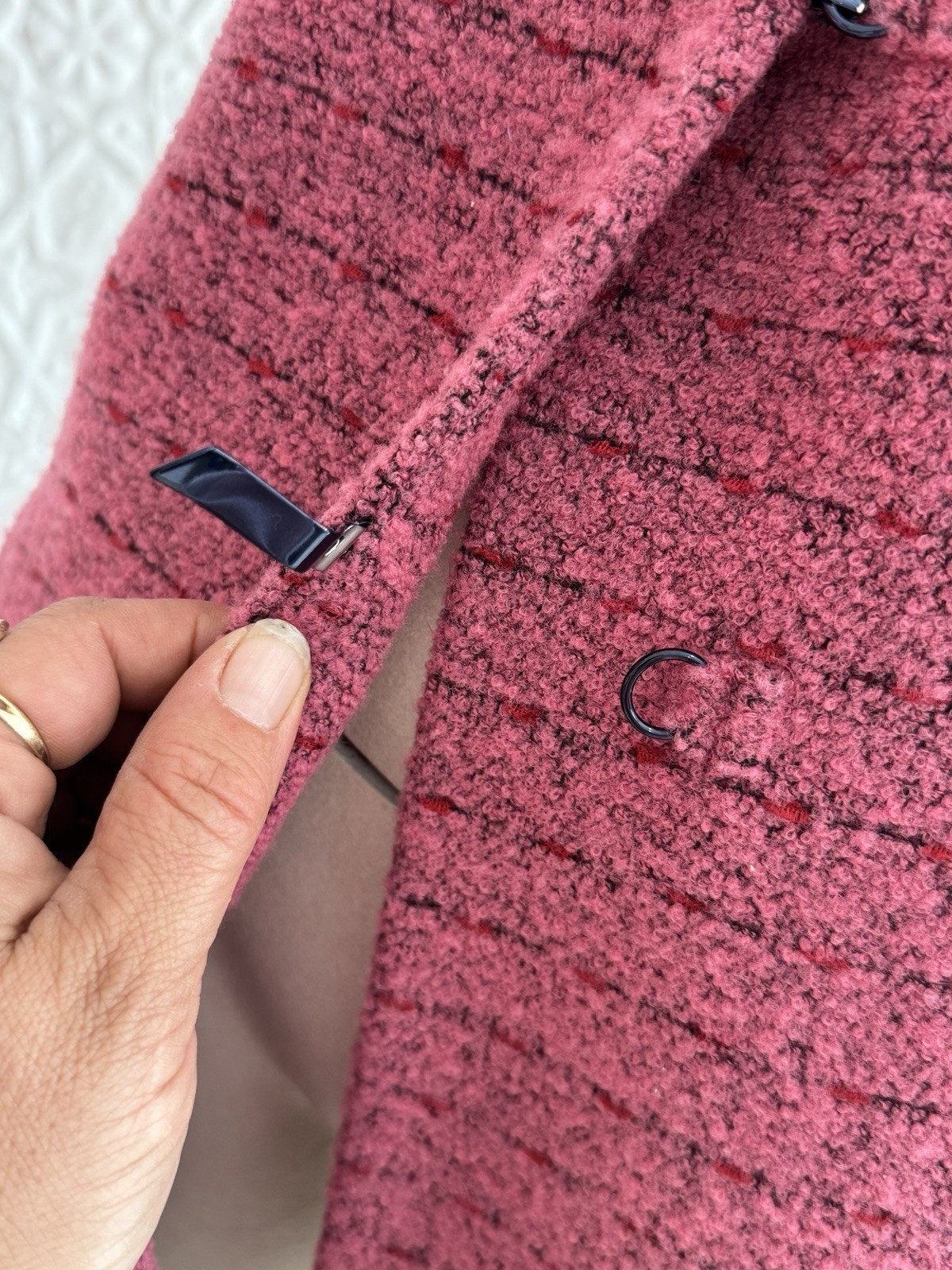Vintage 1980s Carlisle Jacket-Pink-Fluffy-Business Casual-Outerwear-Medium/Large