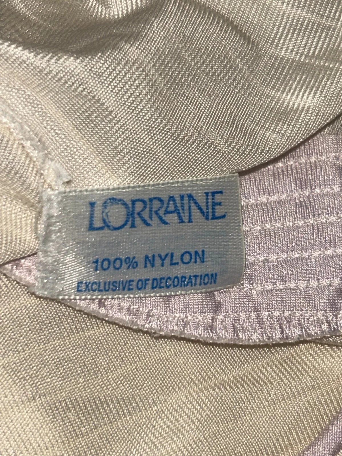 Vintage Lorraine Pastel Nylon Long Sleeveless V-Neck Nightgown Size Small