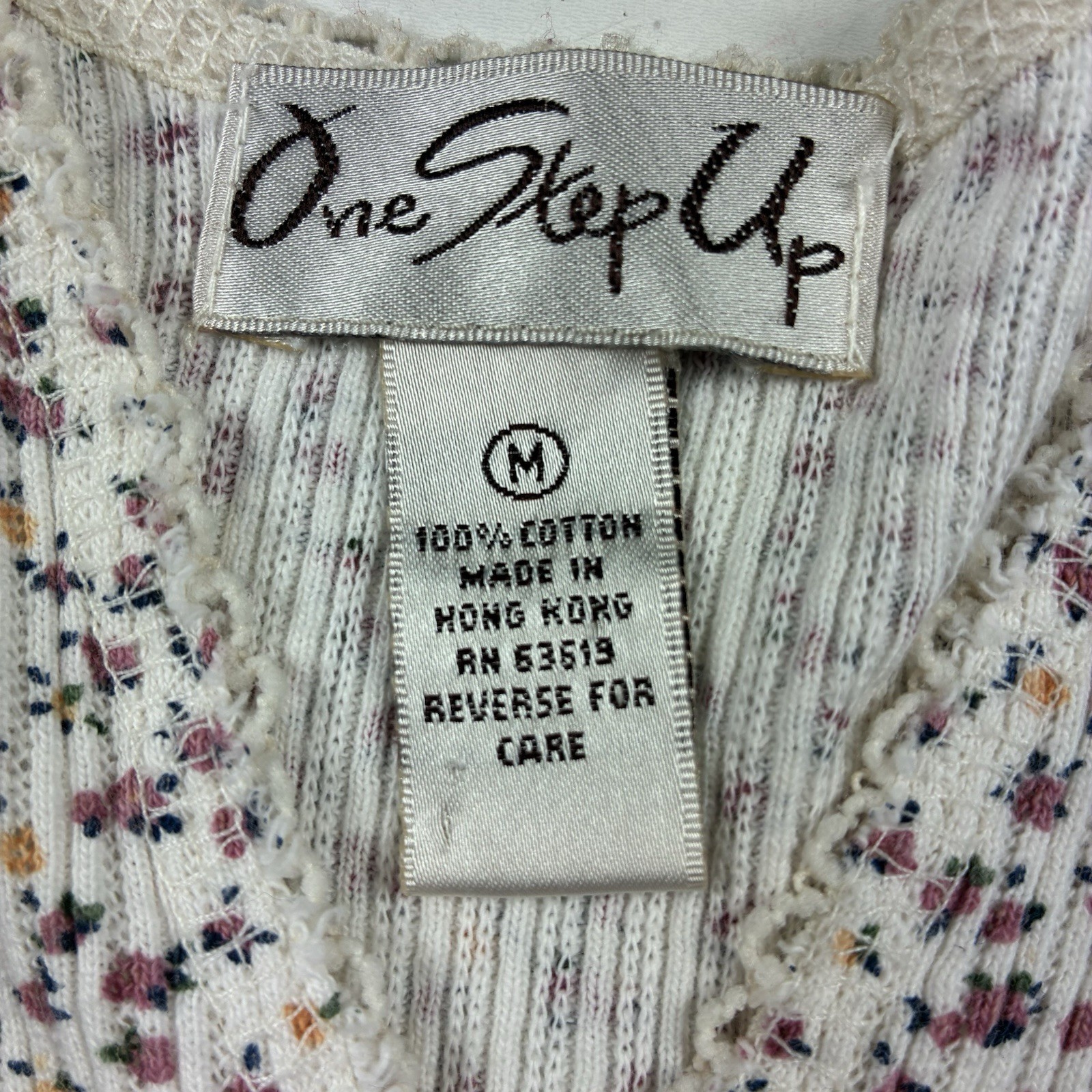 One Step Up Women’s Vintage 90’s Floral Tank Top M