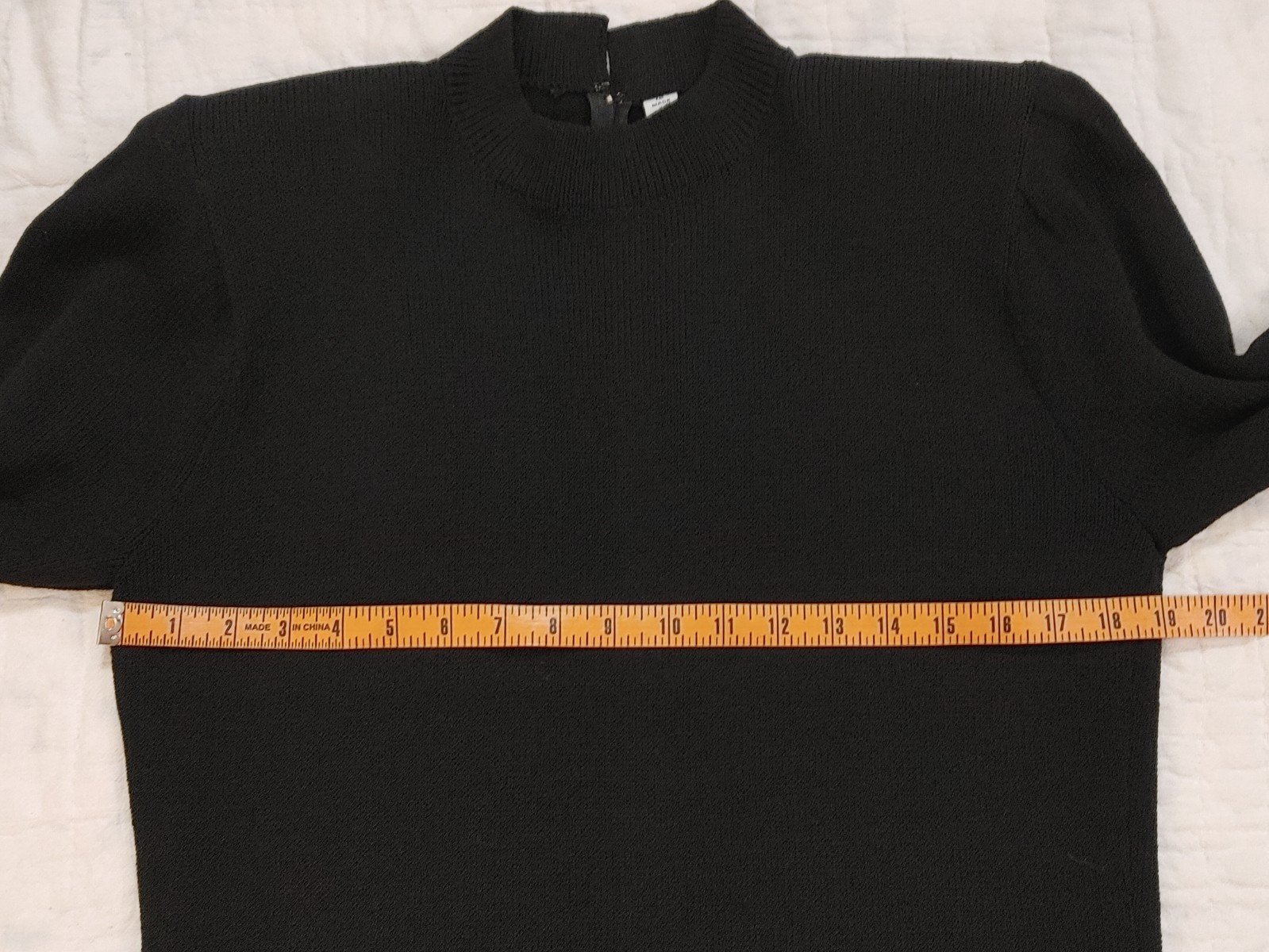 Vintage St John Saks Knit Dress 12 Black Santana Sweater Jeweled Chain Waist 80s