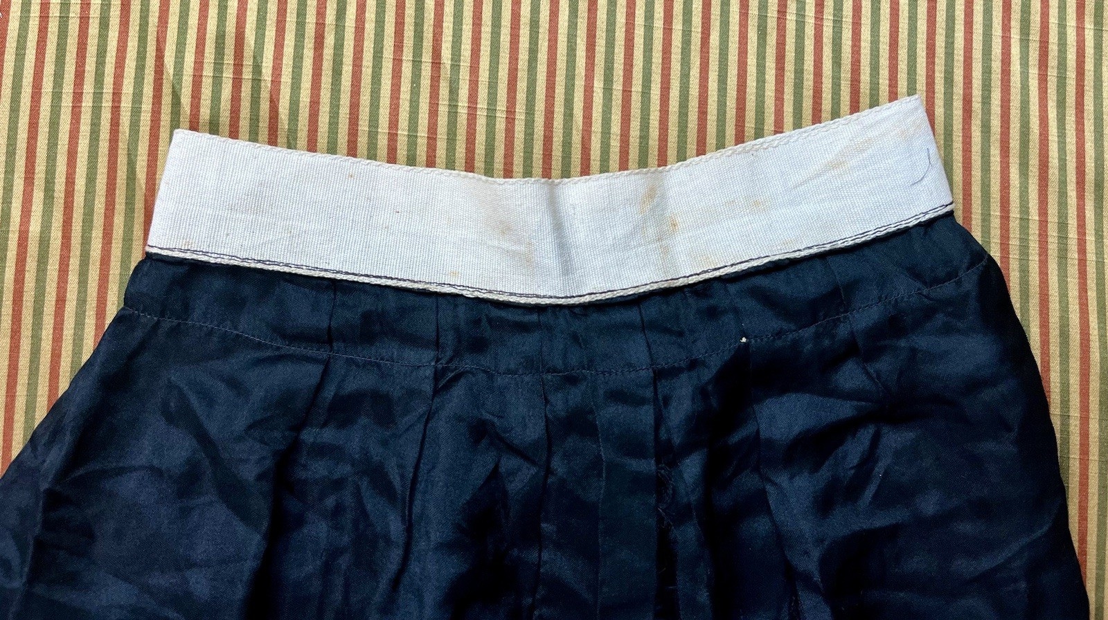 Antique Edwardian Silk Skirt Black High Waist Snap Closure As Is Fair