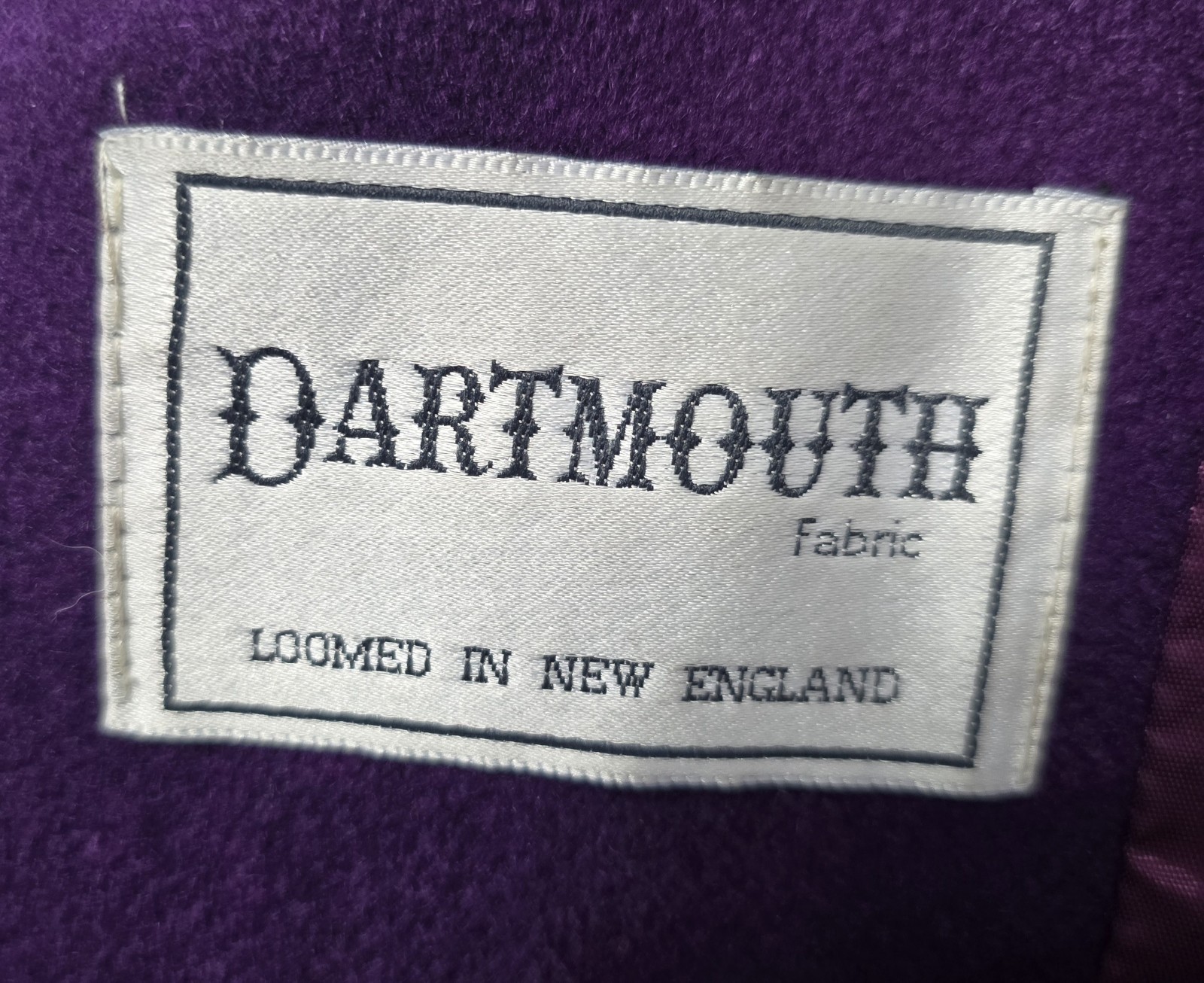 Vintage 1980’s Purple Wool And Leather Coat Women Medium Large