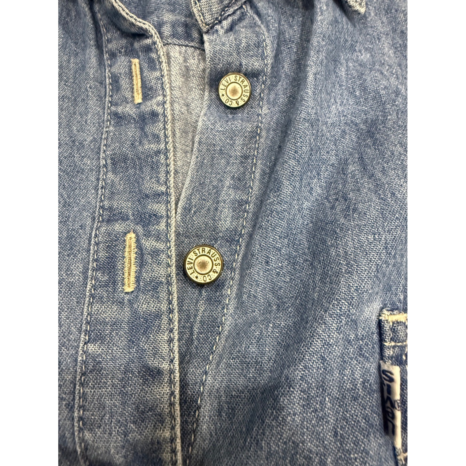 VTG Rare Levi’s Jeans Heritage White Tab Denim Vest ’97 Y2K Western Archive READ