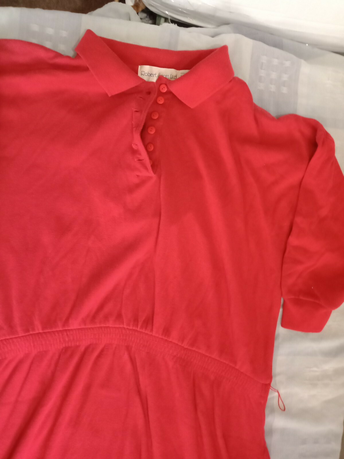 Vintage Robert Scott LTD Red Maxi Dress Womens Size Large (cb45)