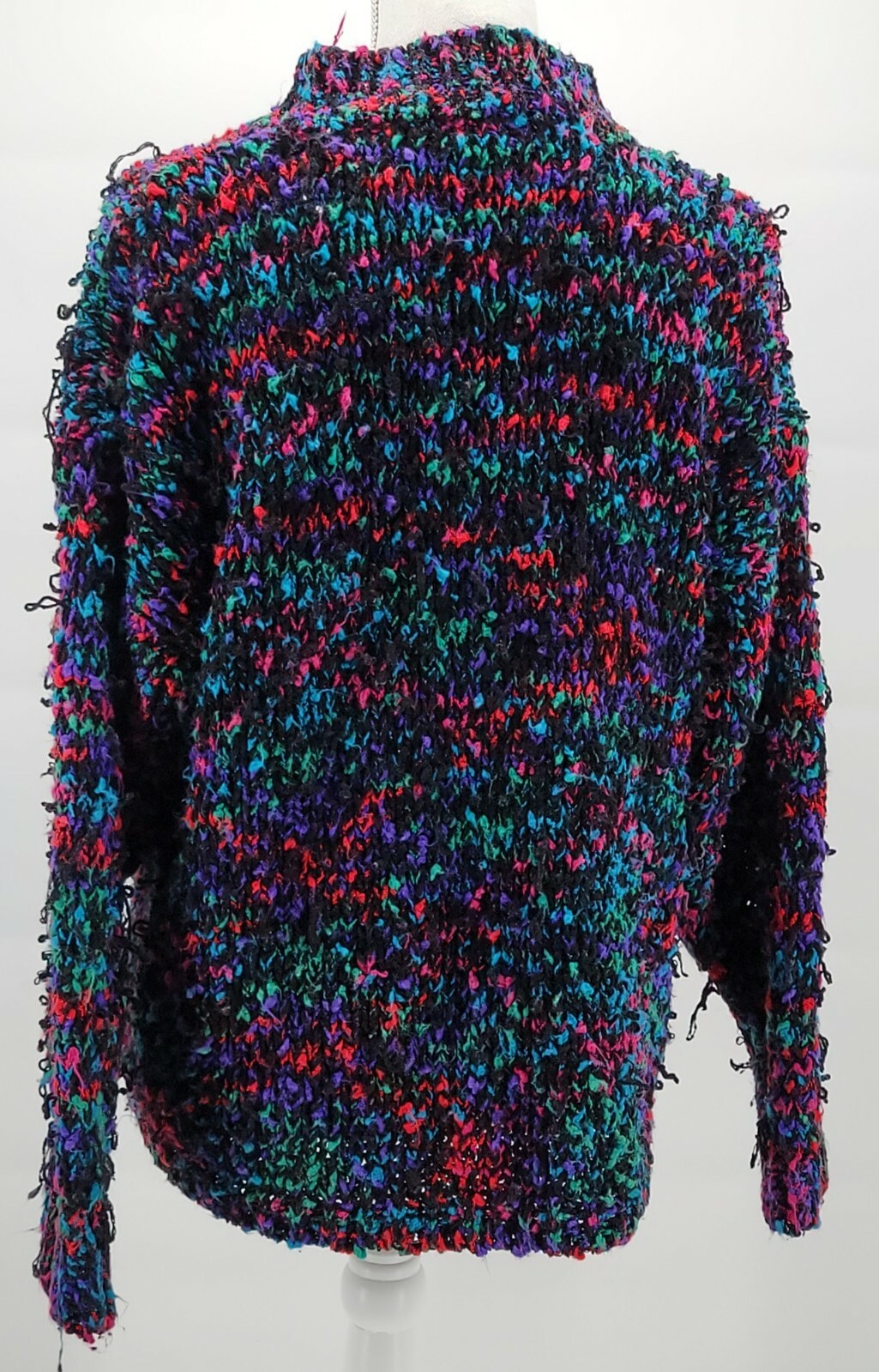 Stefano World Wide One Size Fits All Acrylic Knit Black Blue Pink Green Sweater