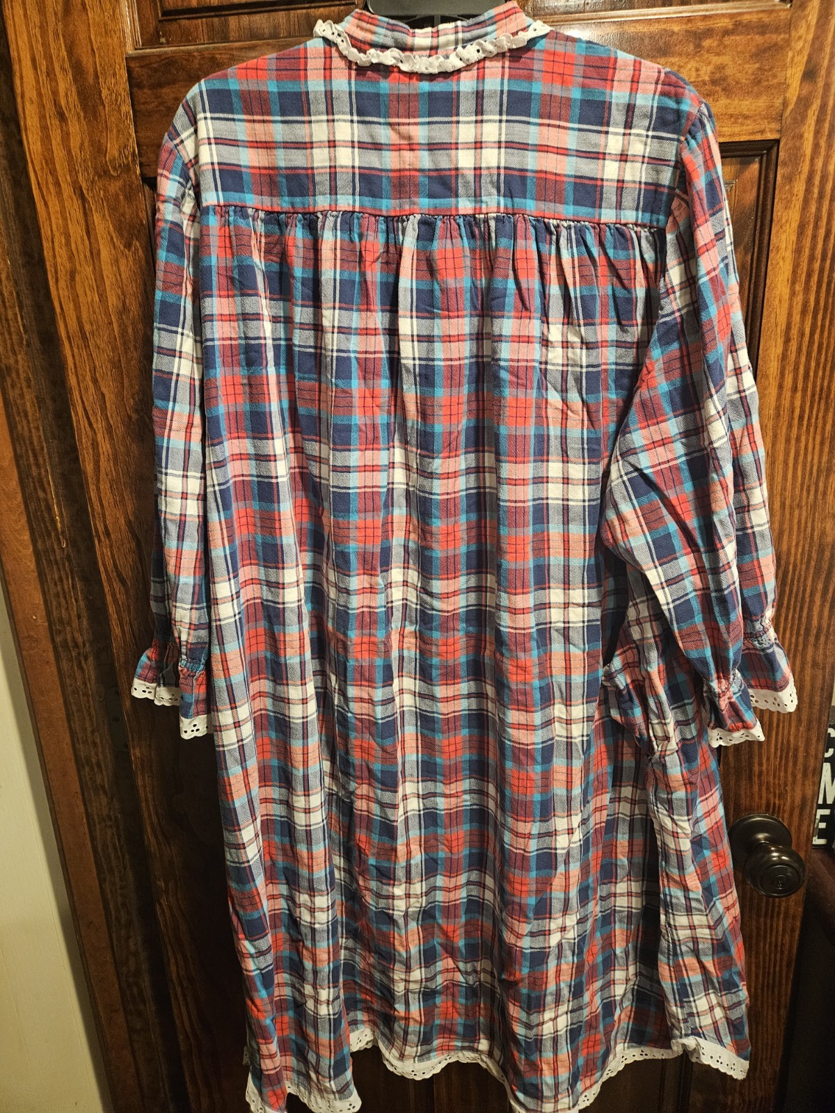 Cotillion Size 3x-4x Vintage Milk Maid Night Gown Plaid