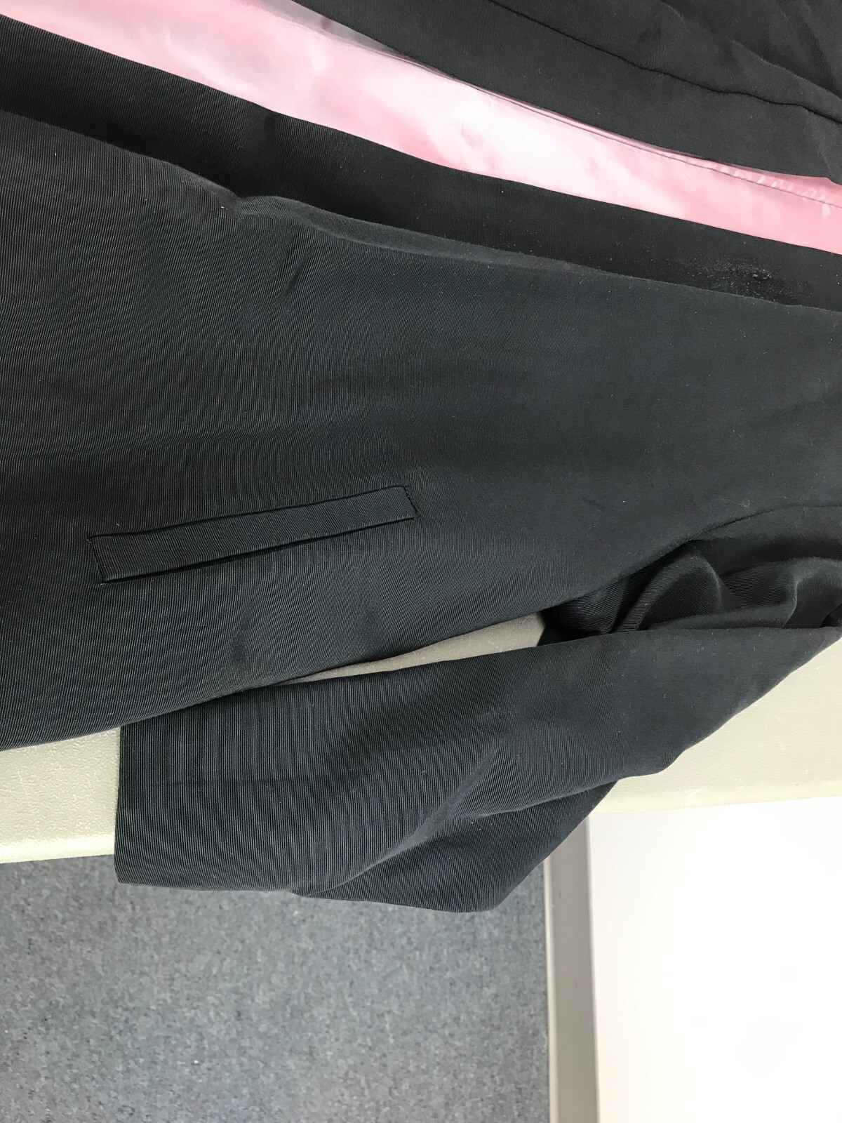 vintage Blue Black Coat Wrap (No Buttons) Size Small – Medium 24″ wide 39″ long