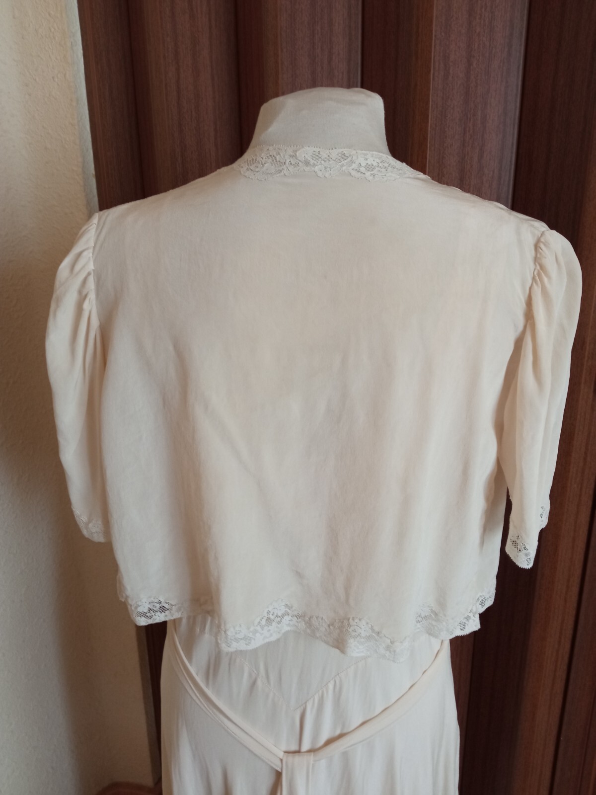 Vintage 1940s Bridal Silk Nightgown/Peignor Set – Honeymoon -S