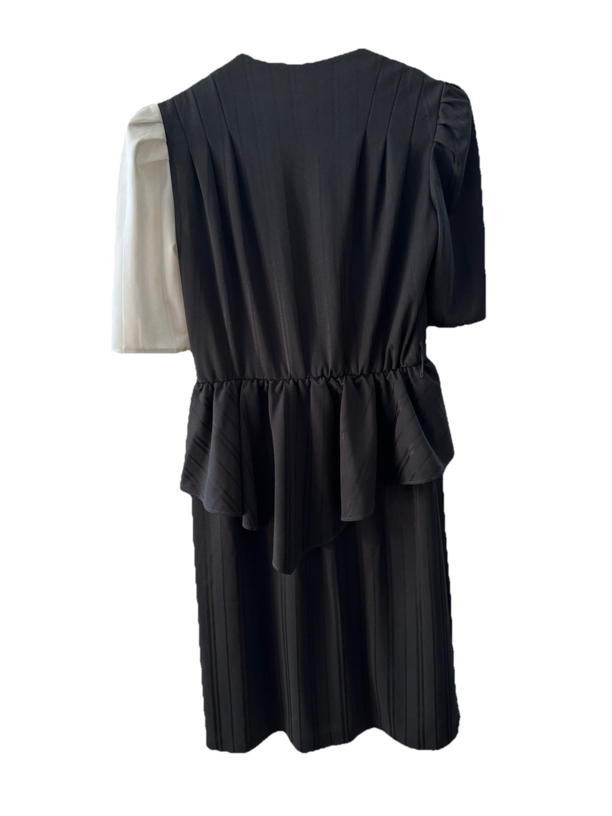 Black White Vintage Dress Sally Lou Curella Devil 1980s