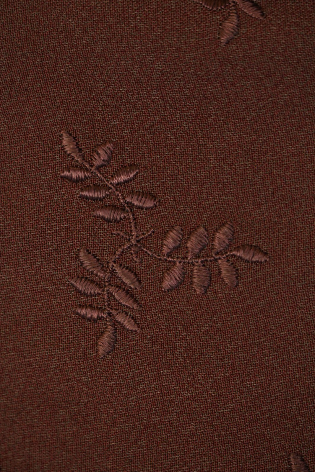 VTG Women’s 30s Brown Embroidered Long Sleeve Rayon Dress Sz XL 1930s Ladycraft