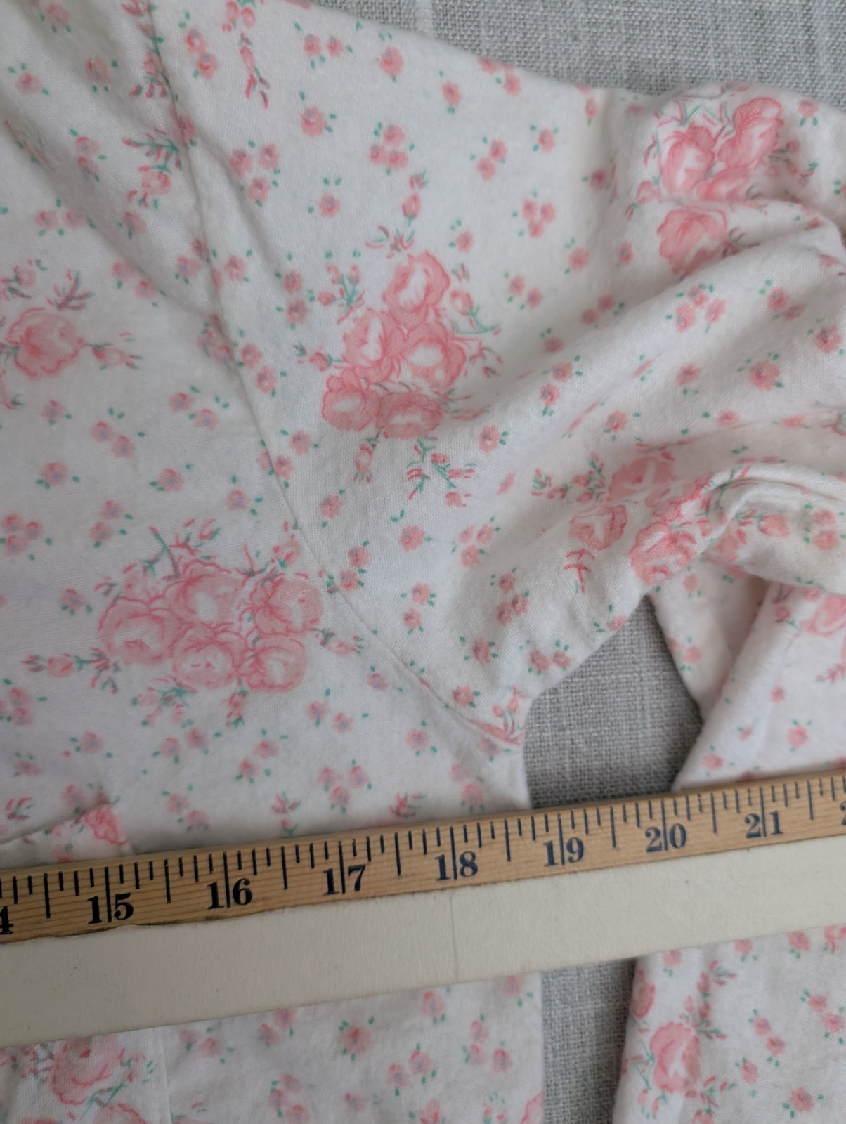 Vintage Floral Pajama Set Womens Small Pink Lady Lindsay Shirt & Pants Cotton