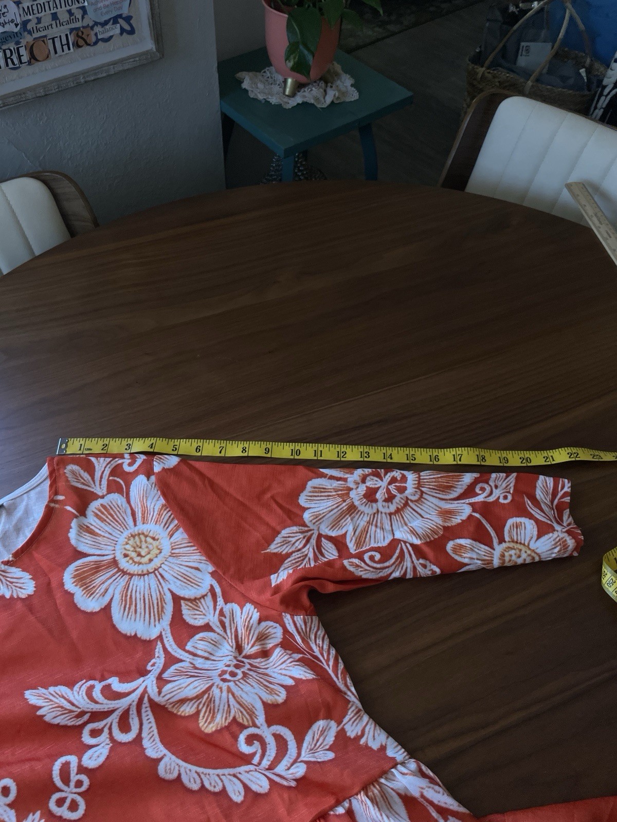 Vint Handmade 4x Orange Floral Hawaiian Luau Hostess Maxi DressTropical Mahalo