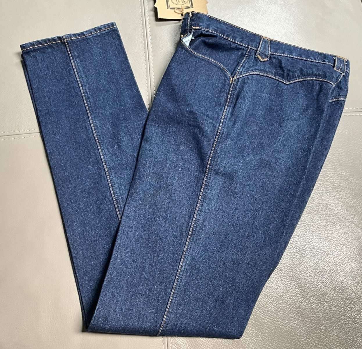 VTG Lawman Women’s Western High Rise Cotton Blue Denim Jeans Size 11 NWT’S