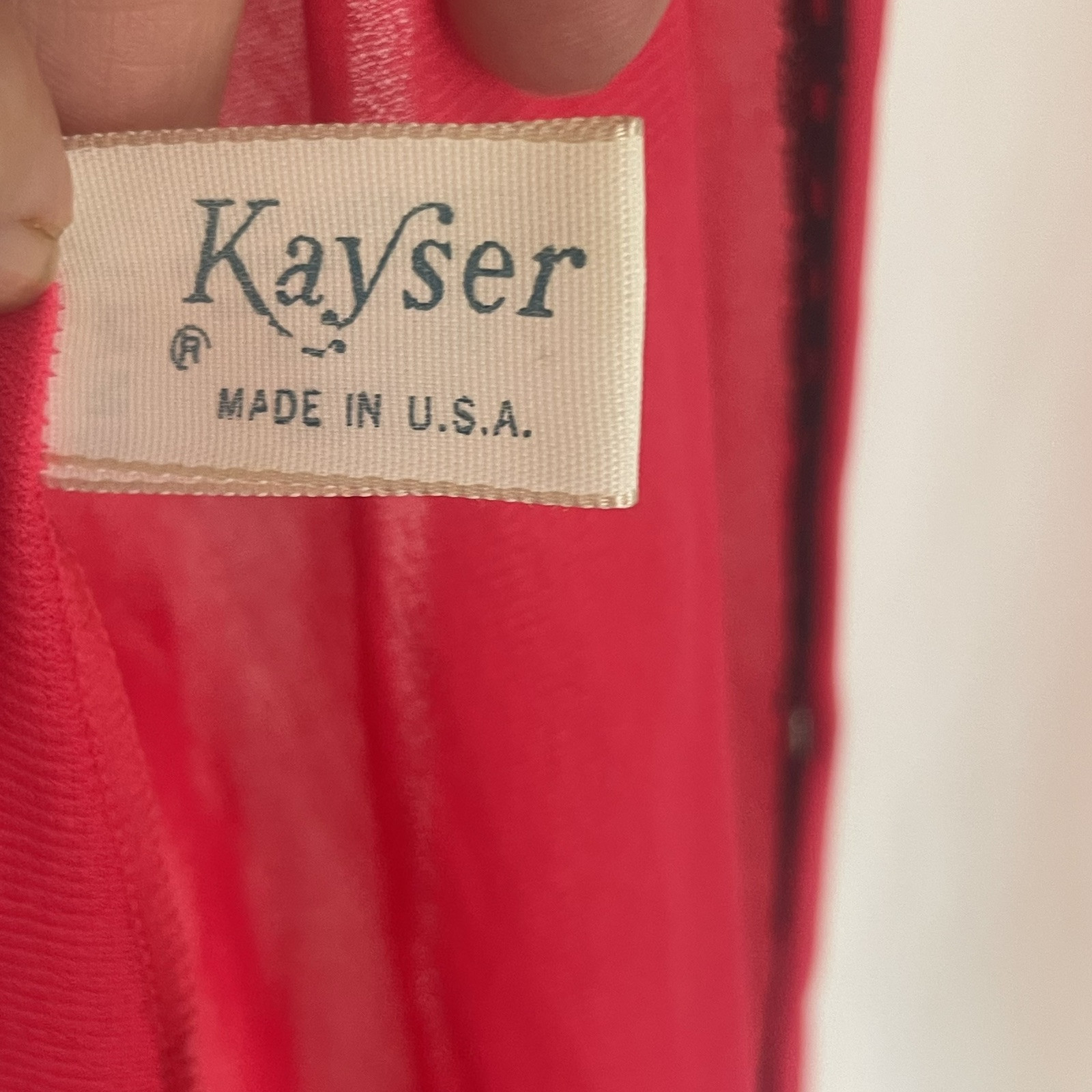 VTG Kayser Red Babydoll Nightgown Black Lace Trim Small Coquette Sexy Pin-up