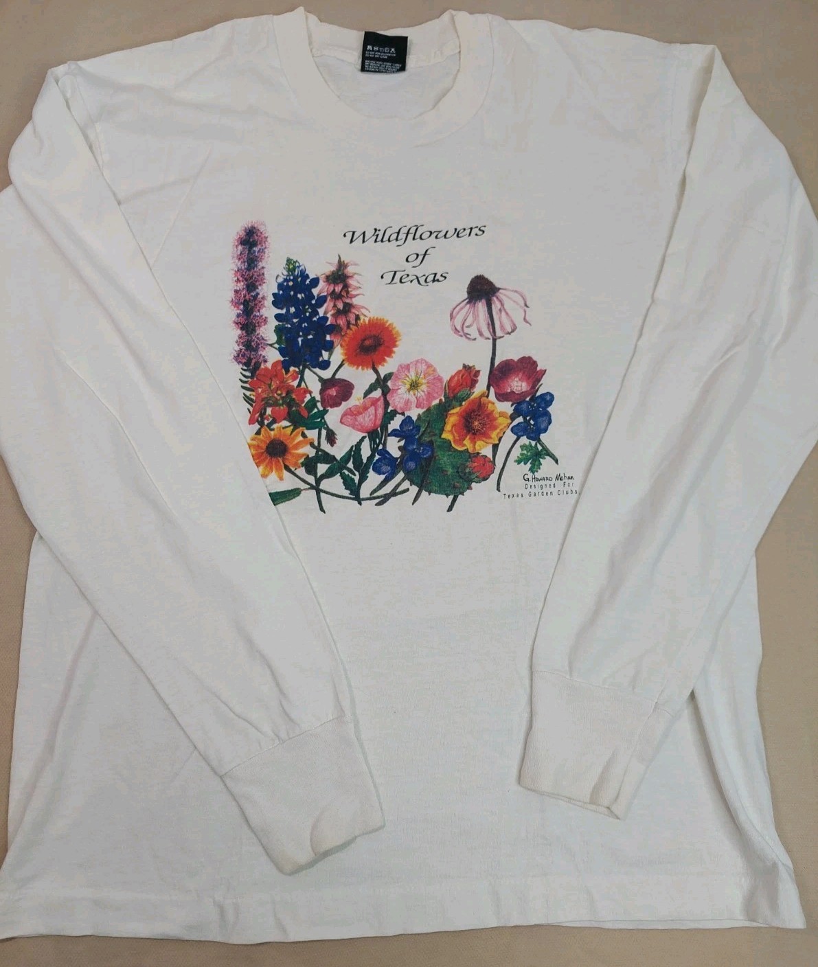 Vintage 80s Wildflowers of Texas T Shirt Single Stitch Screen Stars USA Floral L