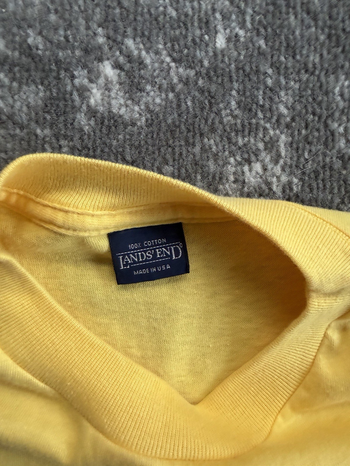 Vintage 90s Women’s Lands’ End Yellow Maxi Dress With Pockets & Belt Size Large