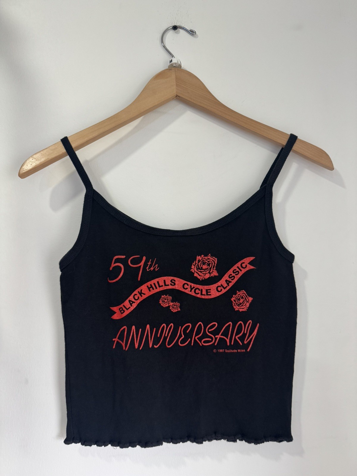 Vintage 90s Sturgis Black Hills Rally Floral Women’s Biker Tank Top Medium