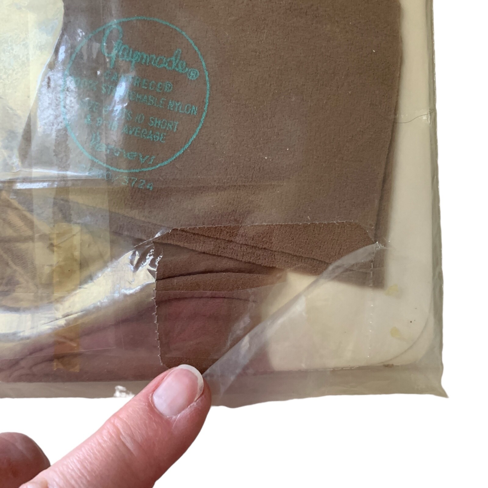JC Penney Gaymode Cantrece II Stockings SIZE B GARTER Beige Glo Stretch 3 PACK