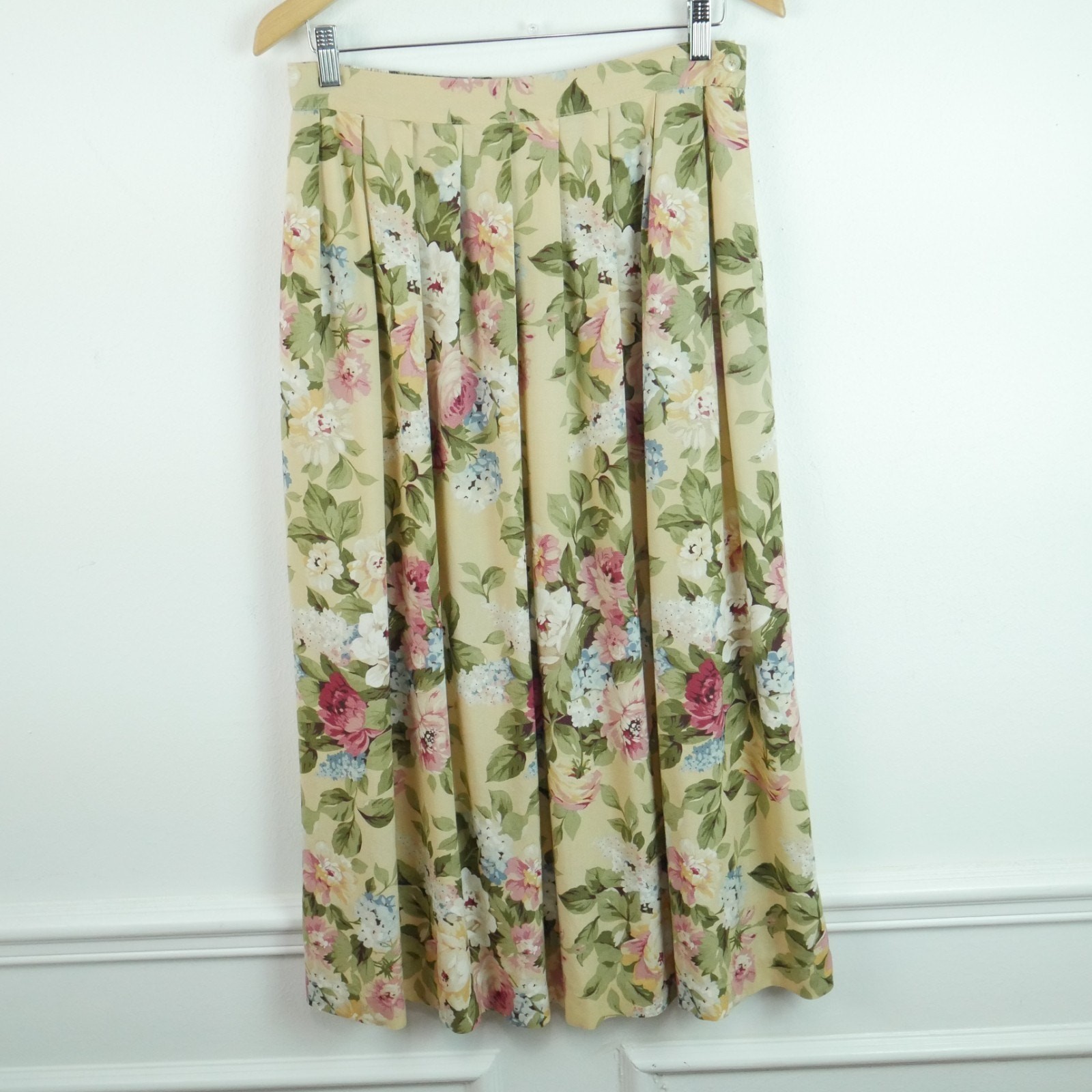 Vintage 14 Midi Skirt 90s Soft Floral Romantic Cottagecore Dainty Grunge Boho