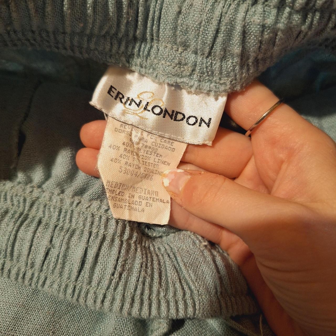 Vintage 80s Erin London Light Mint Green Pants, Size M
