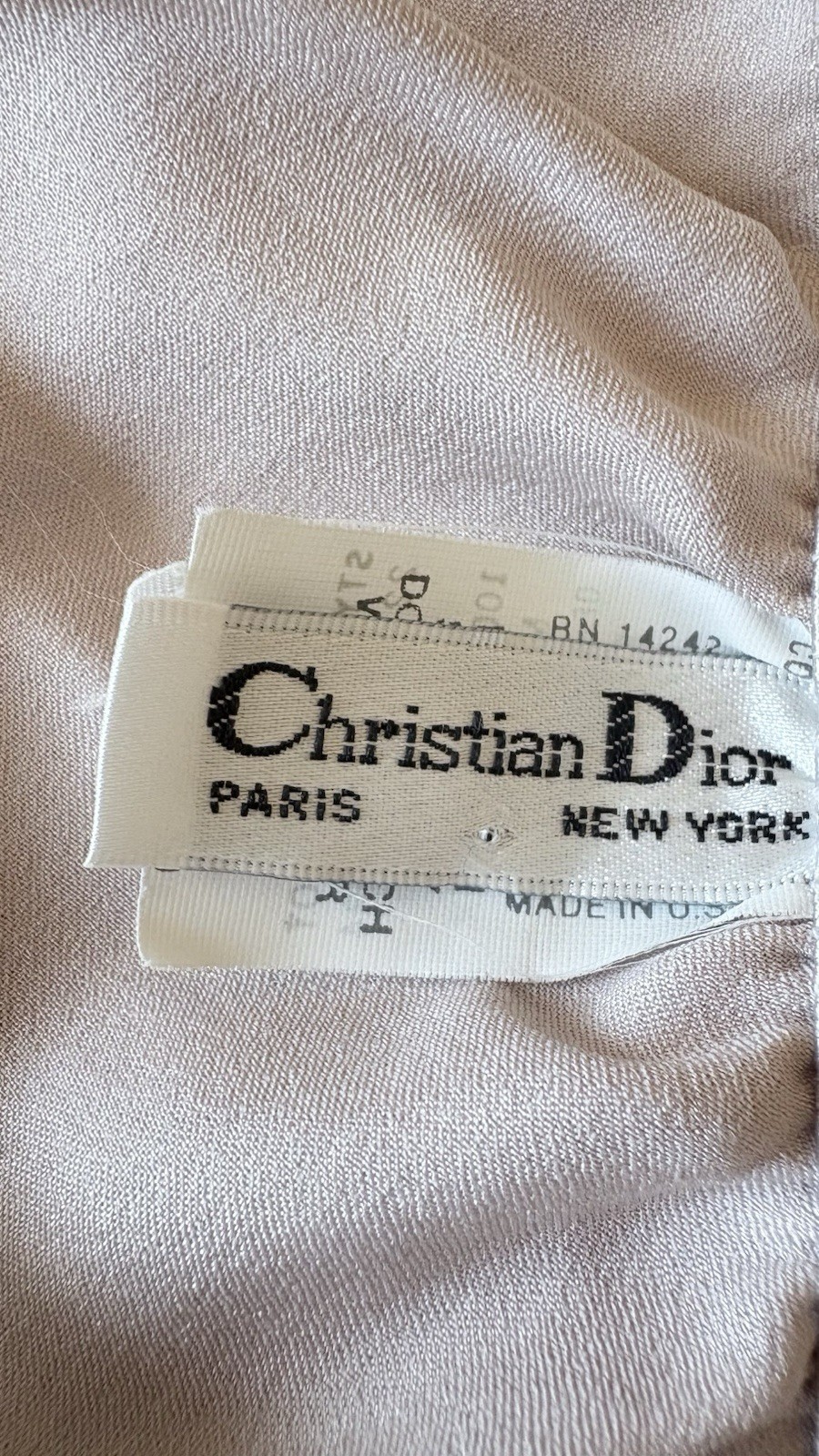 Christian Dior Vintage Cafe Au Lait Satin Lace Panties Size 6 Made in USA NWT