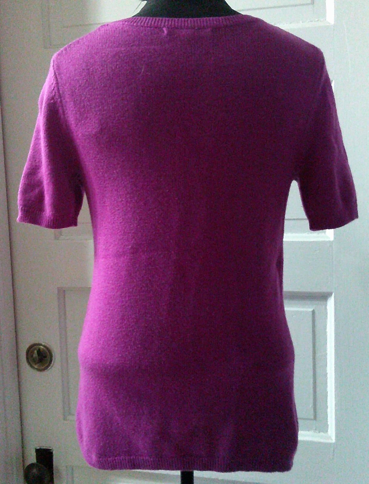 90’s GAP Fuscia Pink Purple WOOL Blend SS Sweater Top S