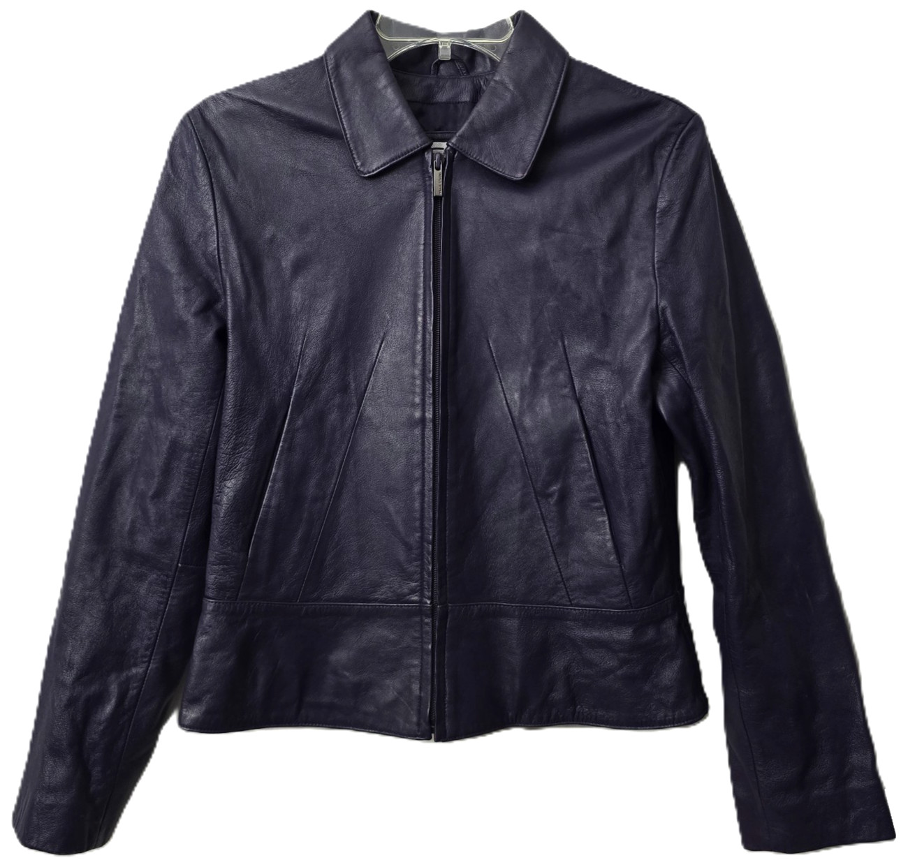 Vintage Wilsons Leather Moto Jacket S Women PURPLE Coat Blazer Pelle Studio 90s