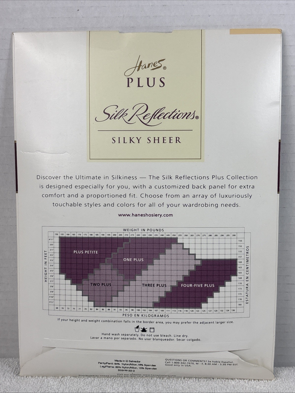 Hanes Silk Reflections Pantyhose TWO PLUS Town Taupe Control Reinforce Toe OOP17