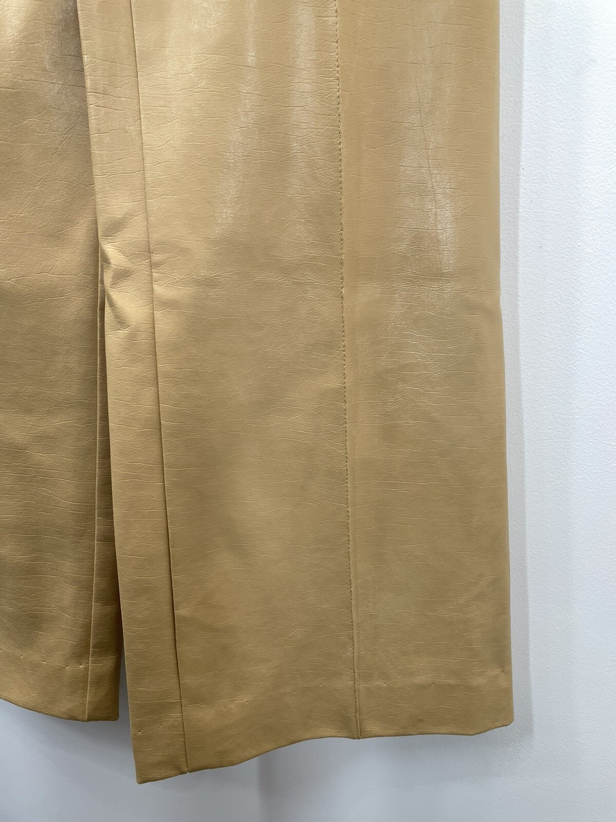 VTG 70s Faux Leather Pants Flare No Pockets Serbin Women’s 24 X 28