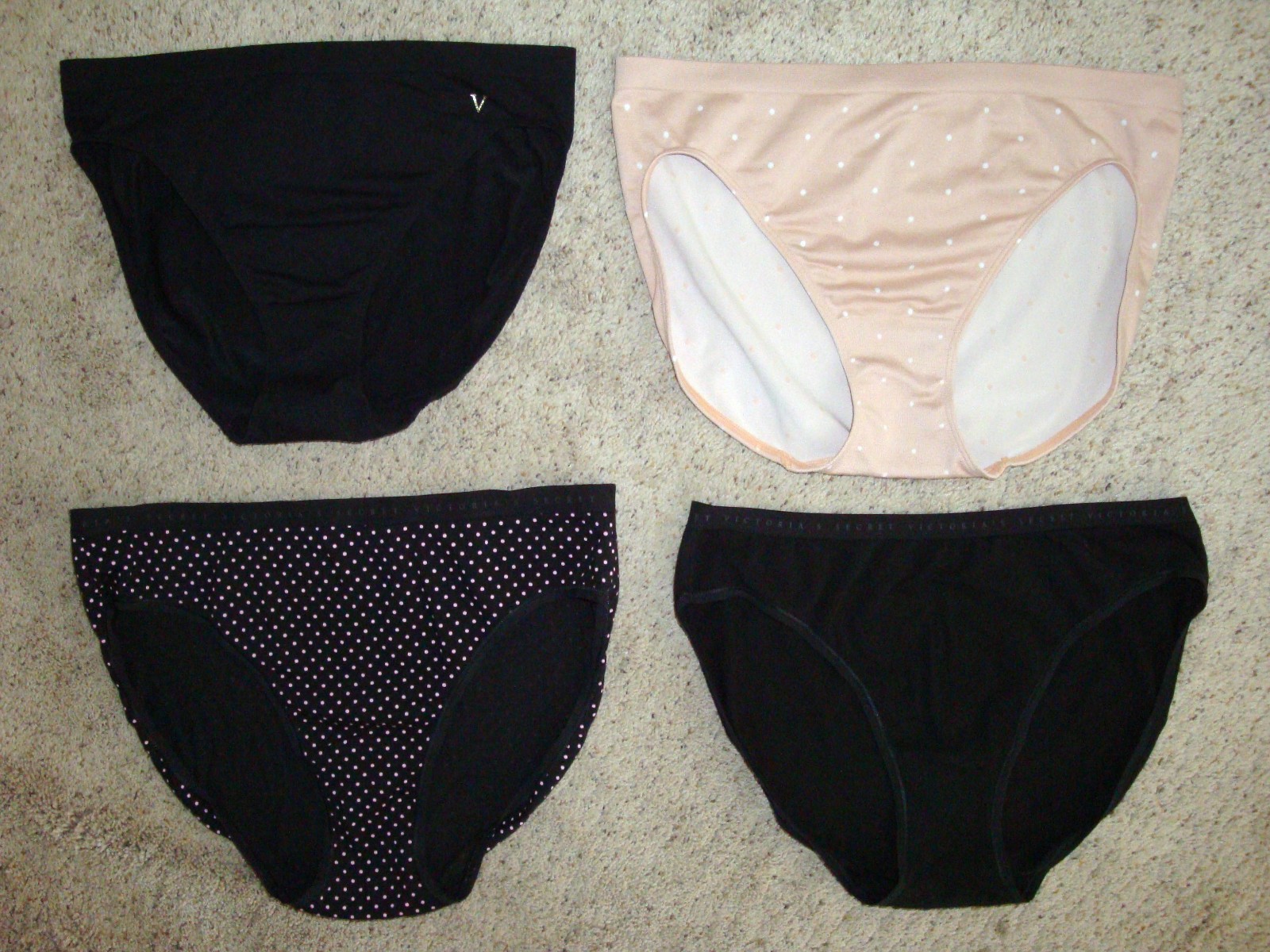 Lot of 4 Victoria’s Secret M L High Leg Brief Cotton Modal Soft & Stretchy Logo