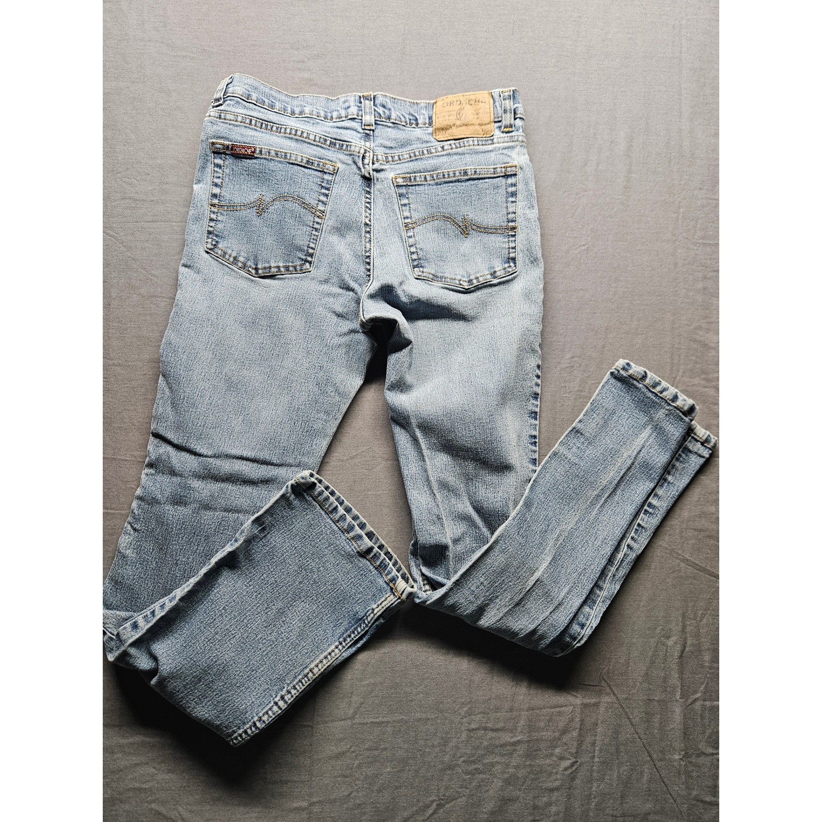 Jordache Low Rise Stretch Jeans Light Wash Denim Slim Fit Vintage Style