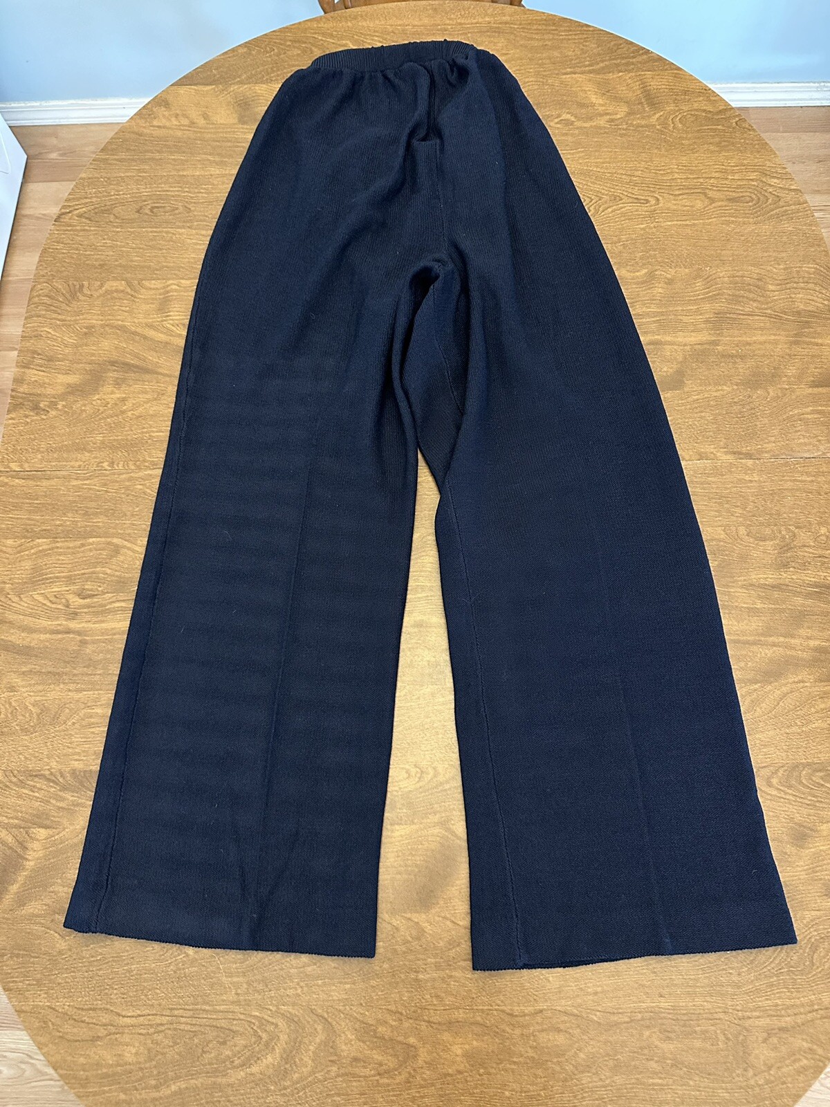 Steve Fabrikant Pants Womens 1X Navy Wool Blend Vintage Made In USA 29×30