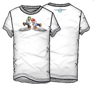 NEW MARIO KART WII T-SHIRT JERSEY WHITE ORIGINAL SIZE S 26843