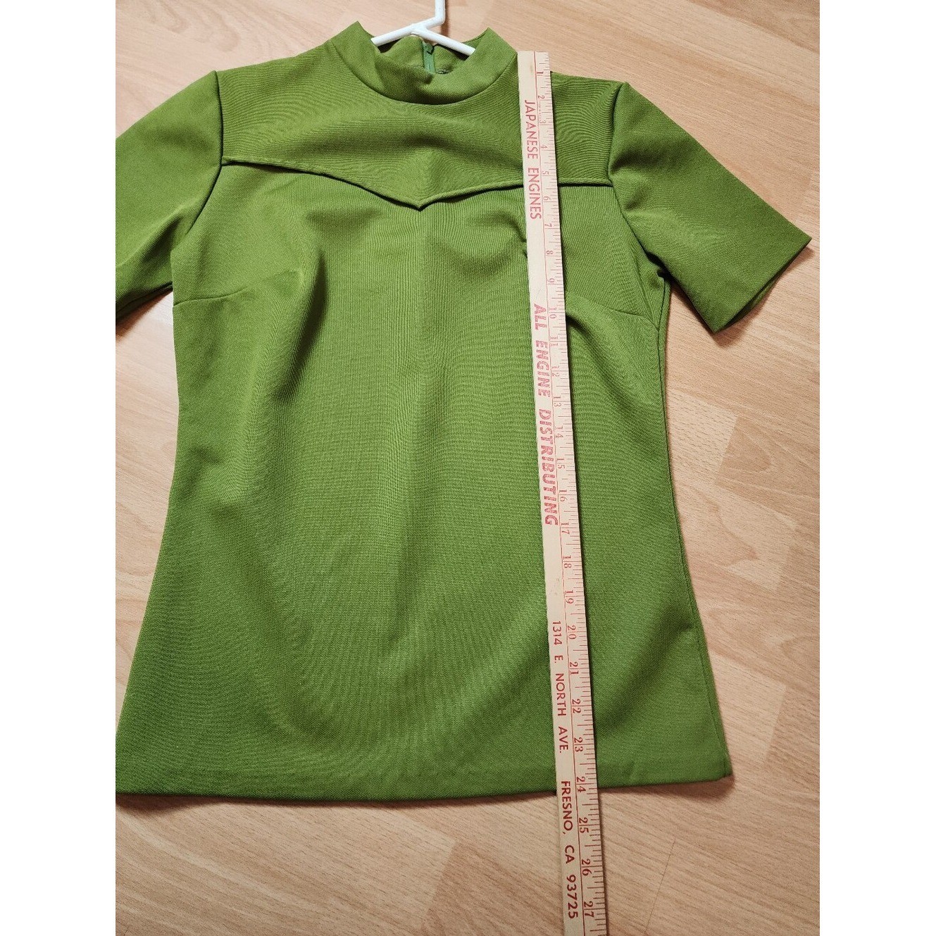 Vtg 60s 70s H Bar C California Ranchwear Green Short Sleeve Western Top Size S