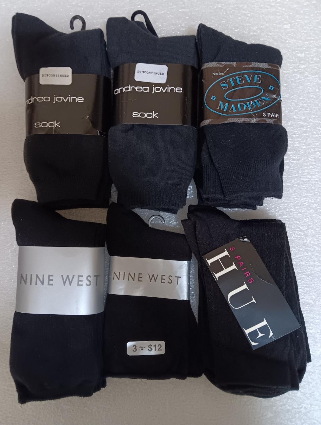 VTG Women’s Socks Lot of 16 Pairs 90s Y2K -NINE WEST, ANDREA JOVINE, MADDEN, HUE