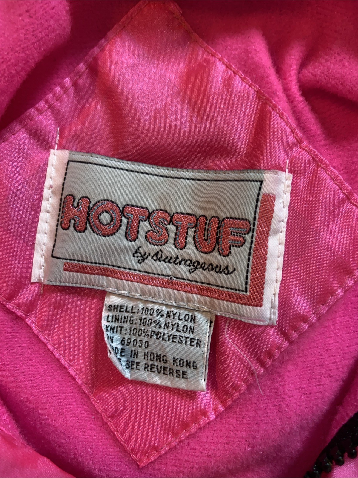 JACKET vintage 1980s 1990s colorblock windbreaker women sz S pink purple green