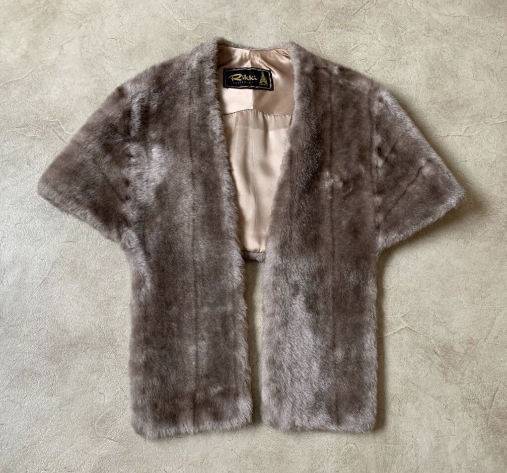 Vintage Rikki Melbourne Harbig Faux Fur Shoulder Stole Shawl Wrap